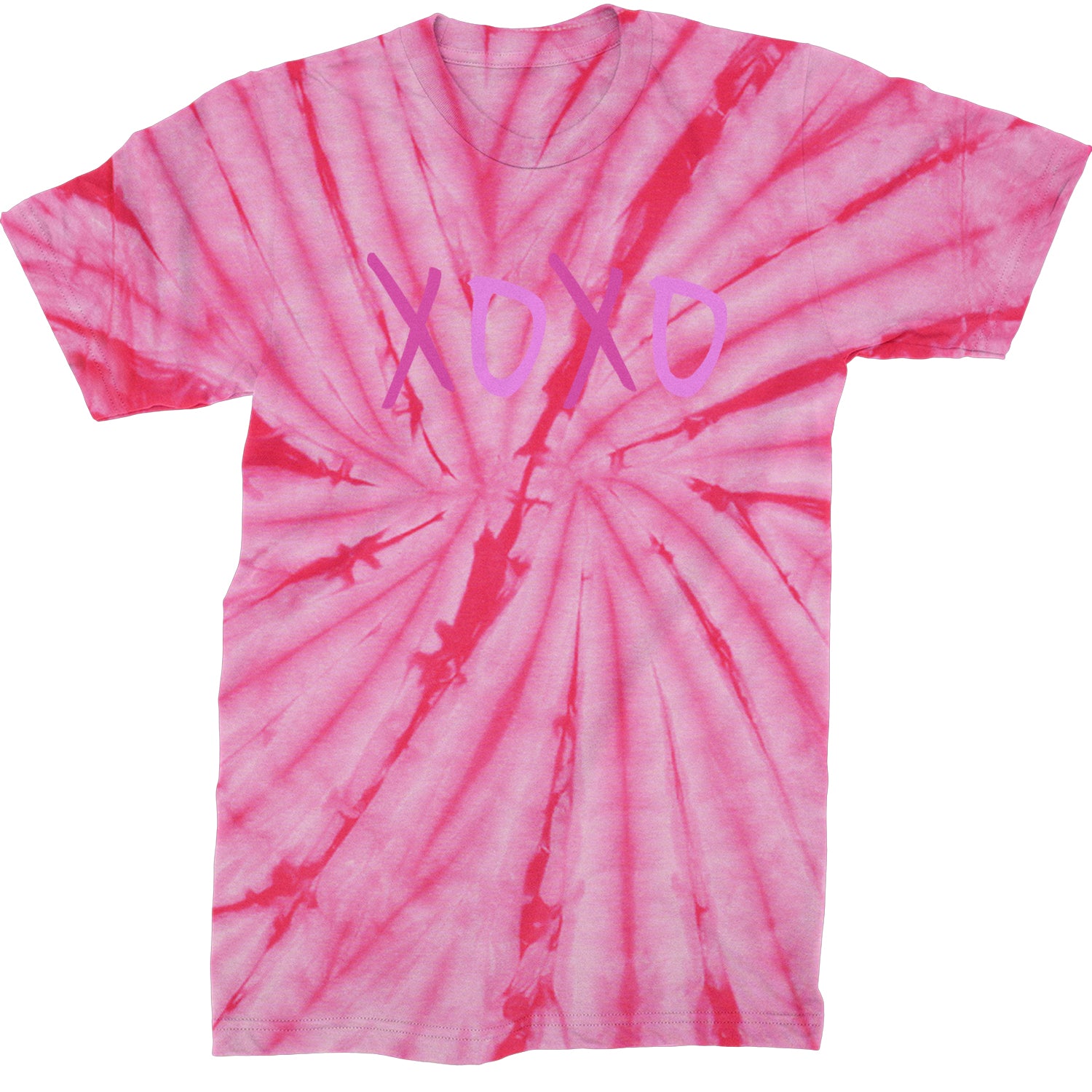 XOXO Pink Print  Mens T-shirt Tie-Dye Spider Pink