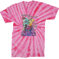 Beware Of Pit Bulls, They Will Steal Your Heart  Mens T-shirt Tie-Dye Spider Pink