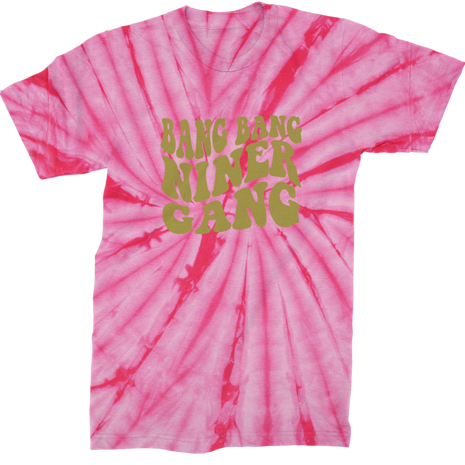 WAVE Bang Bang Nin-r Gang San Francisco Mens T-shirt Tie-Dye Spider Pink