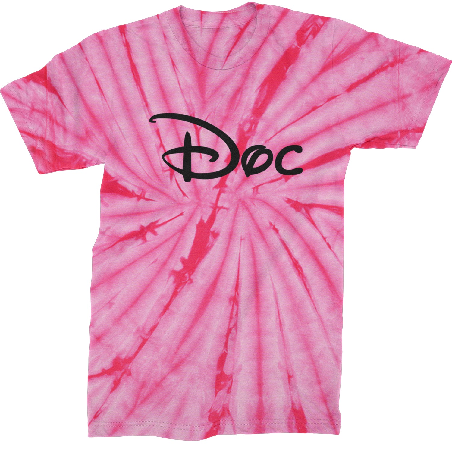 Doc - 7 Dwarfs Costume Mens T-shirt Tie-Dye Spider Pink