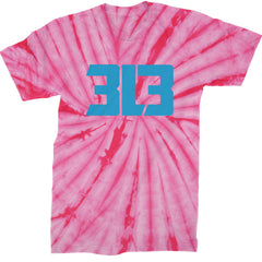 3L3 From The 313 Detroit Football Mens T-shirt Tie-Dye Spider Pink