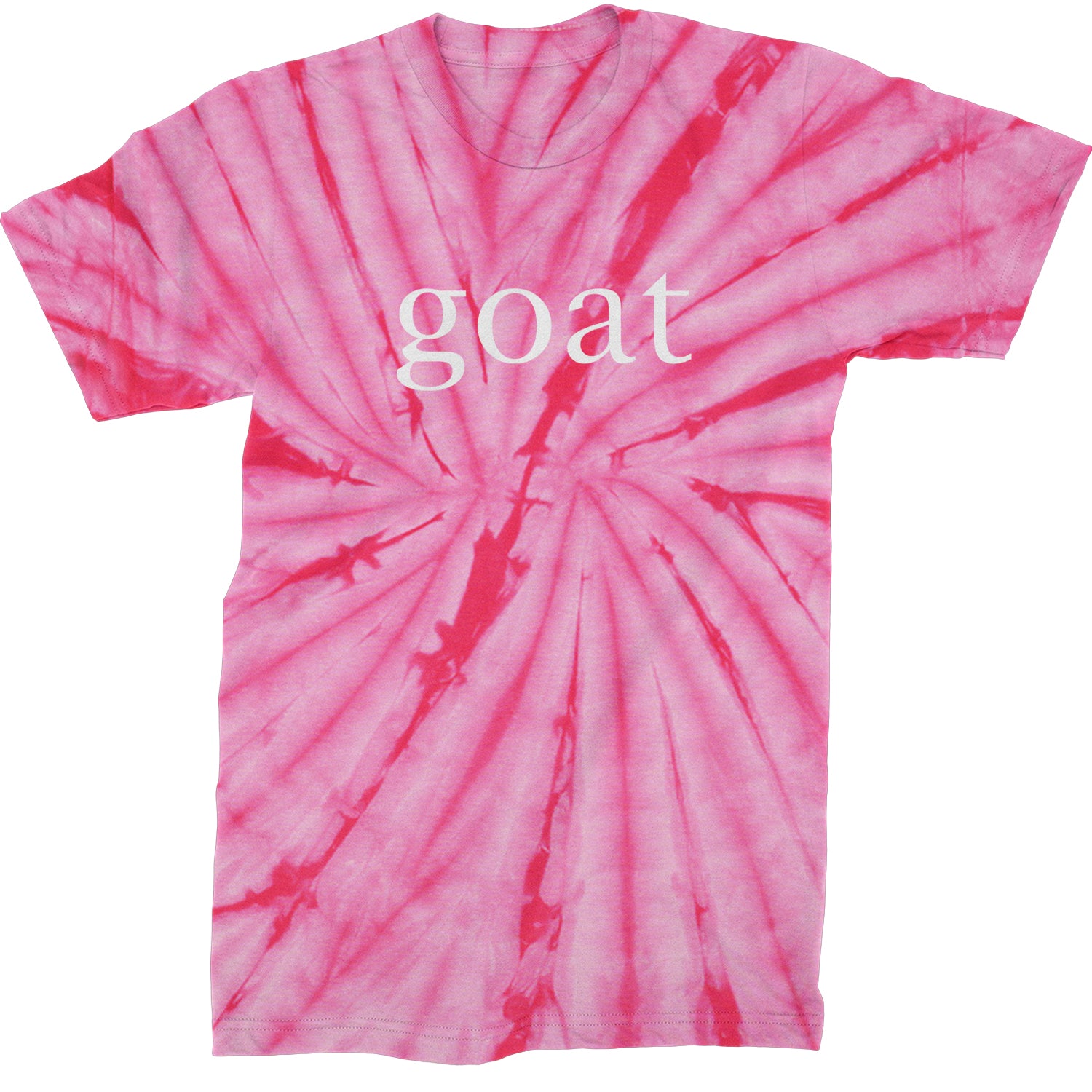 GOAT - Greatest Of All Time  Mens T-shirt Tie-Dye Spider Pink