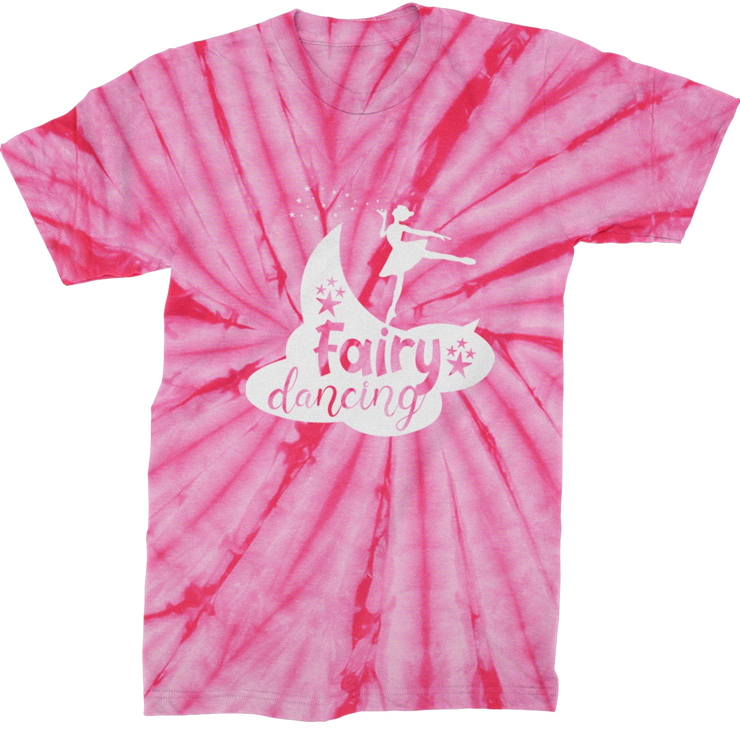 Fairy Dancing Mens T-shirt Tie-Dye Spider Pink