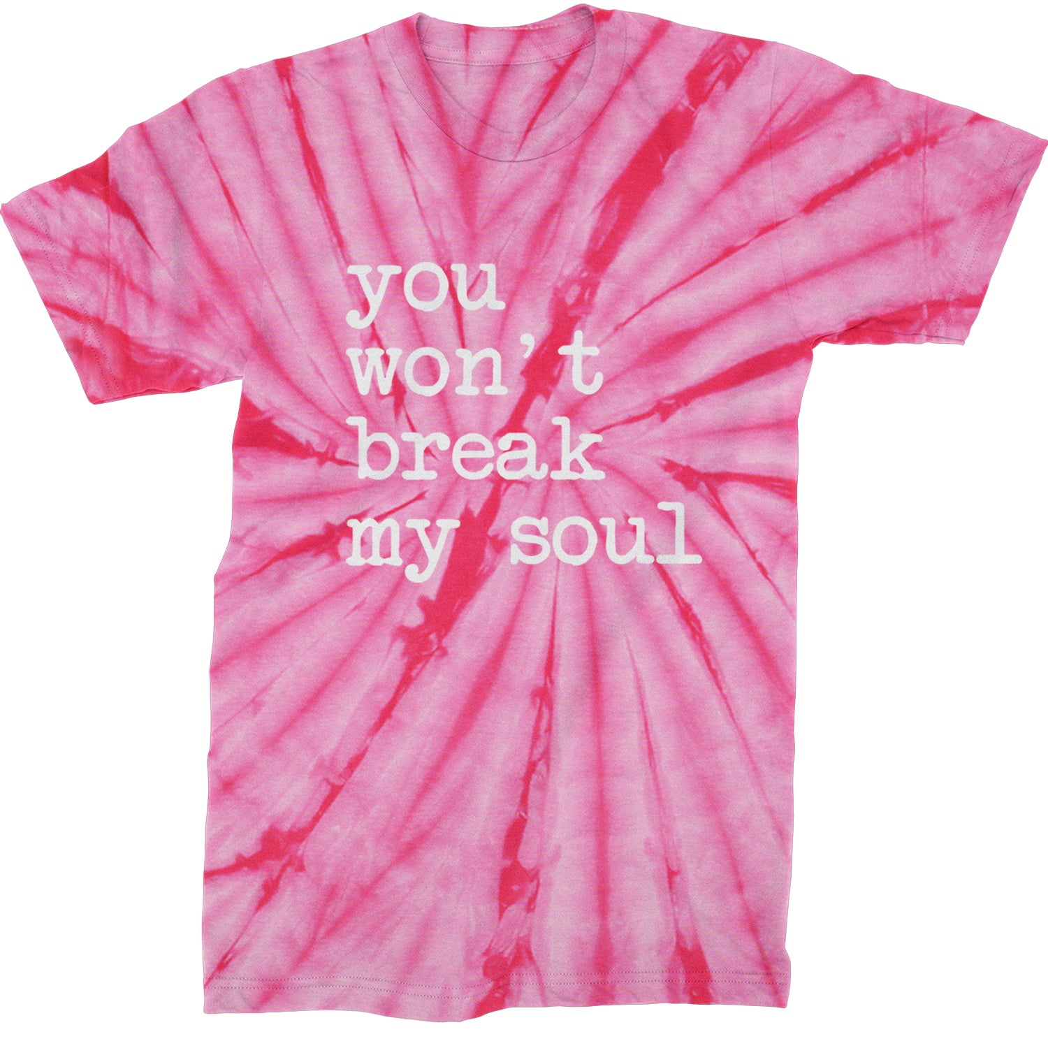 You Won't Break My Soul  Mens T-shirt Tie-Dye Spider Pink