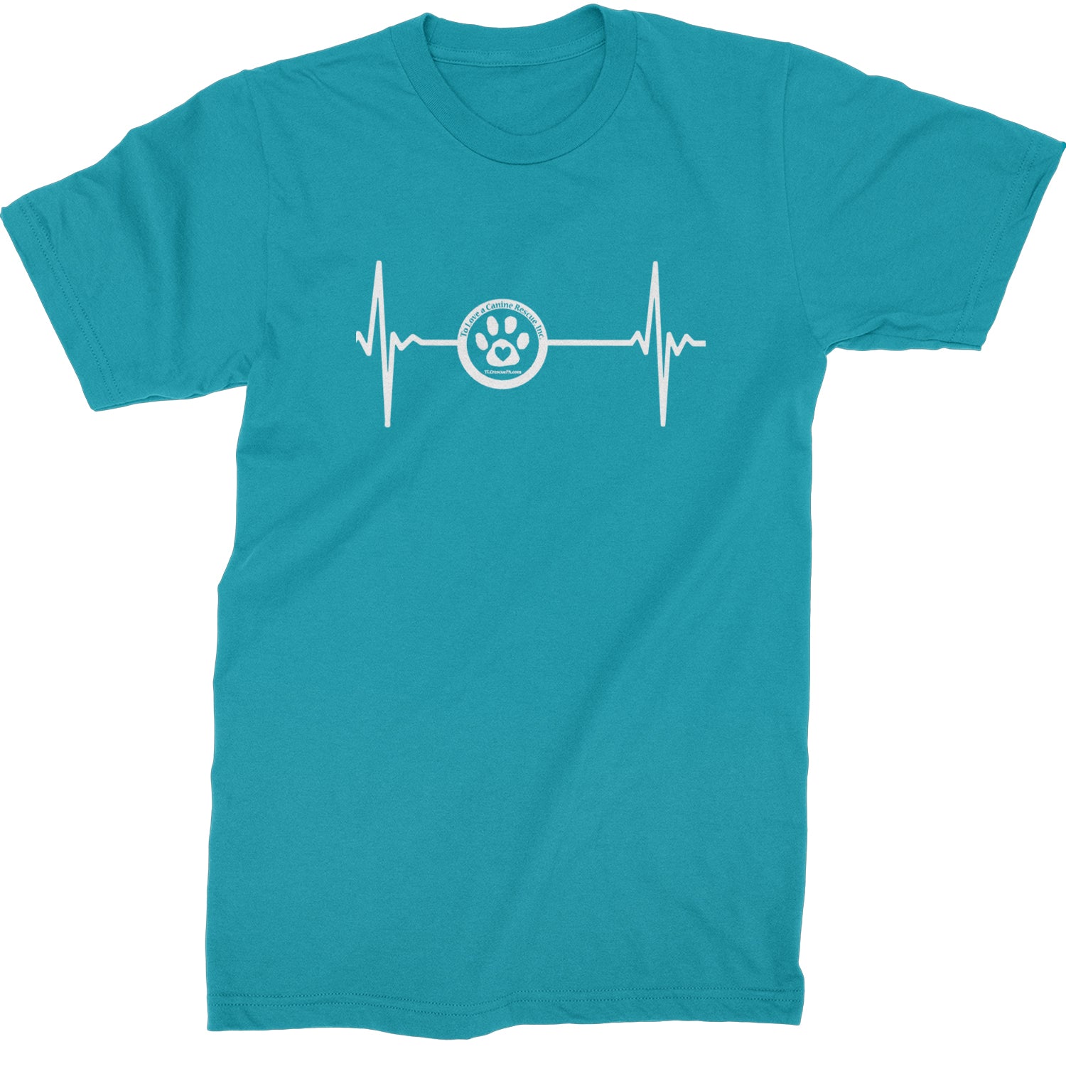 TLC Rescue Heartbeat Mens T-shirt Teal