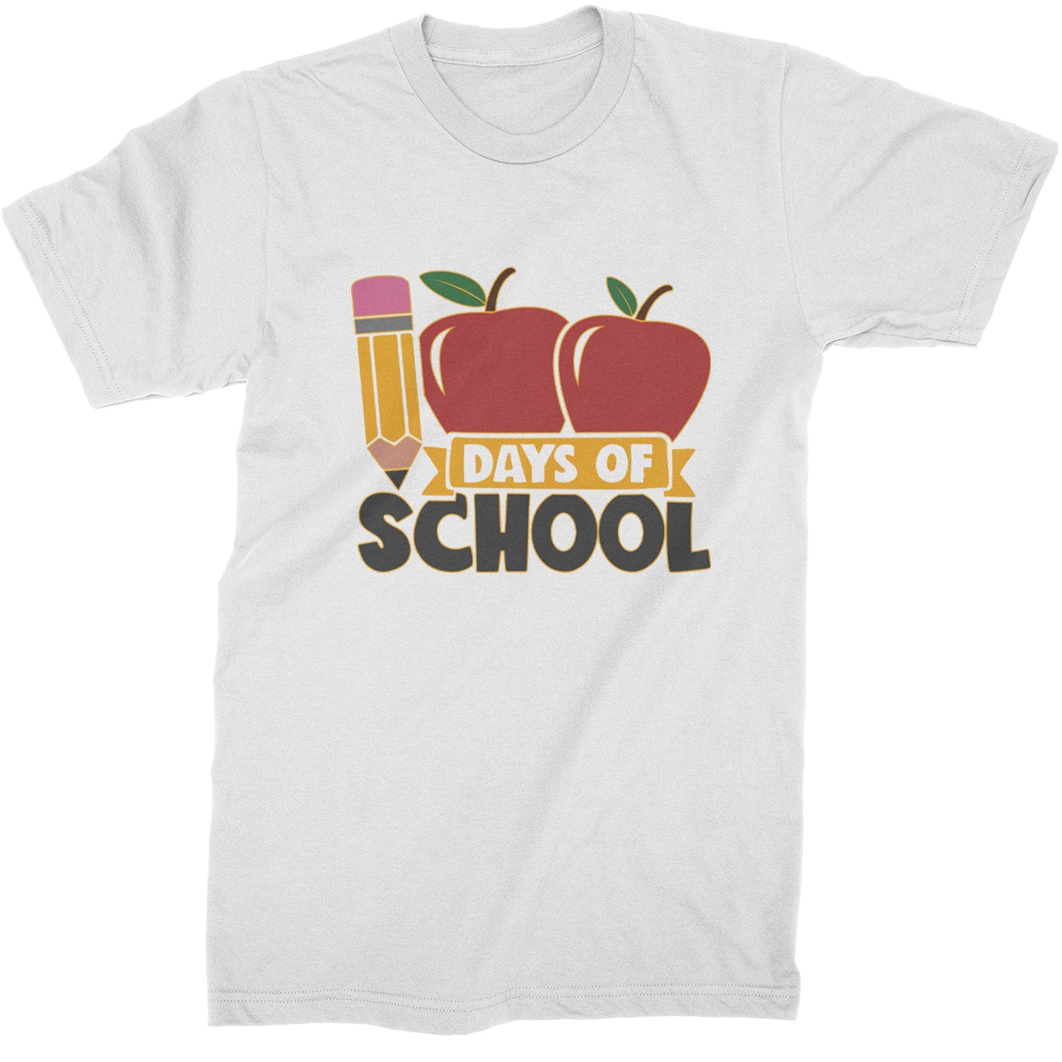 100 Days Of School Apple Pencil  Mens T-shirt White