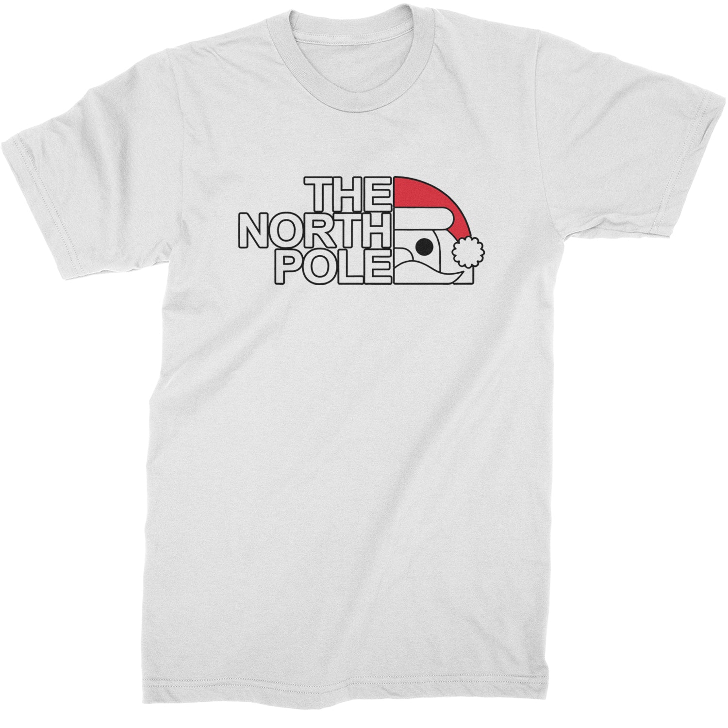 The North Pole Santa Face  Mens T-shirt White