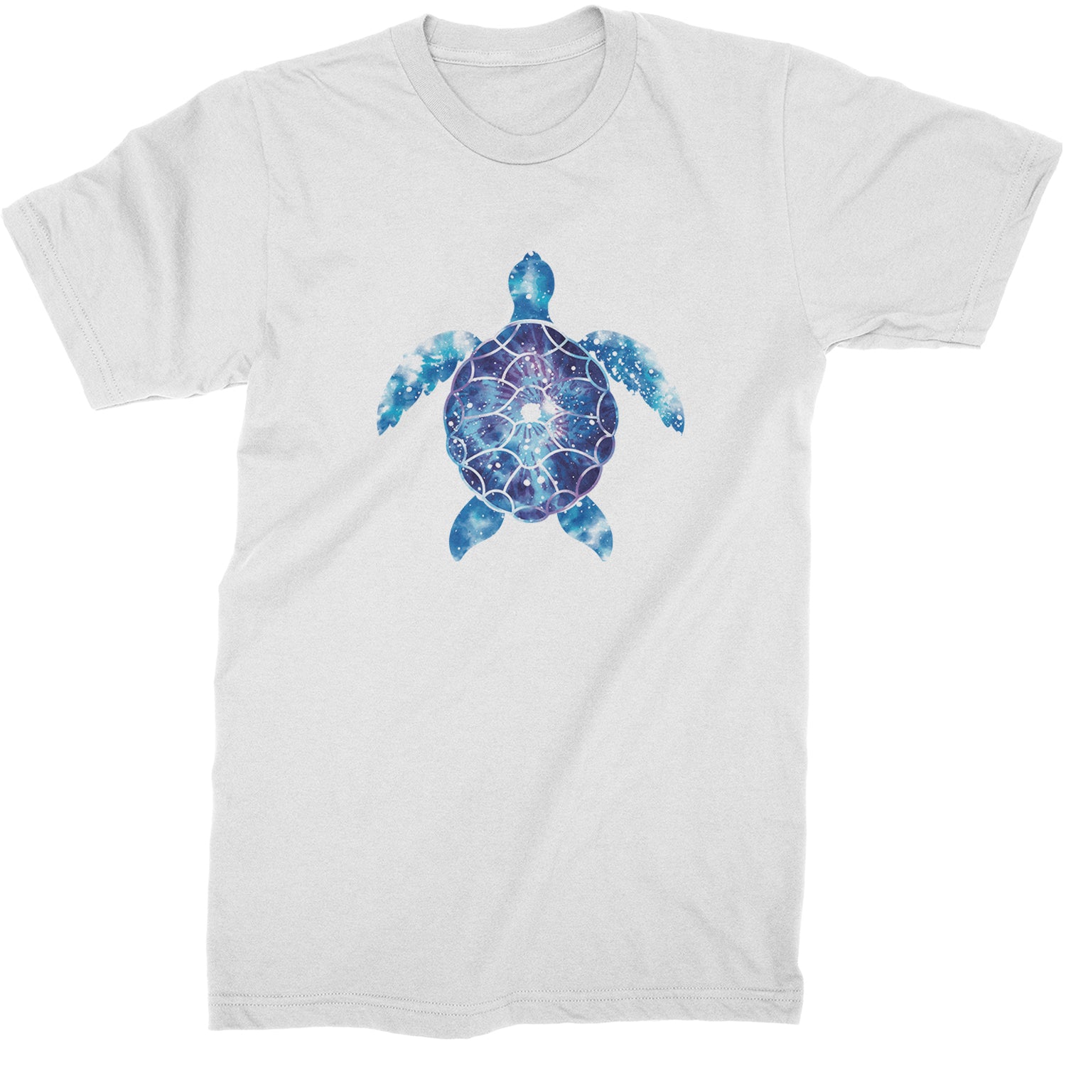 Ocean Aura Tie-Dye Sea Turtle Mens T-shirt White