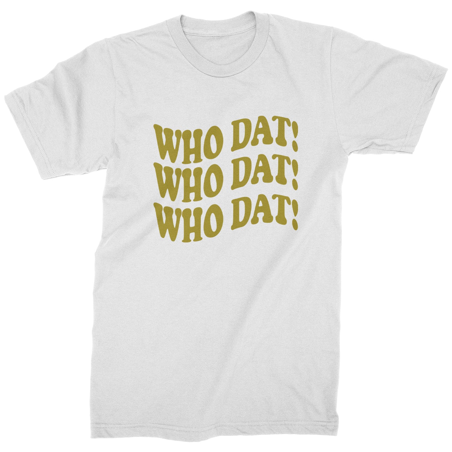 Who Dat Wavy Design Who Dat Nation Mens T-shirt White