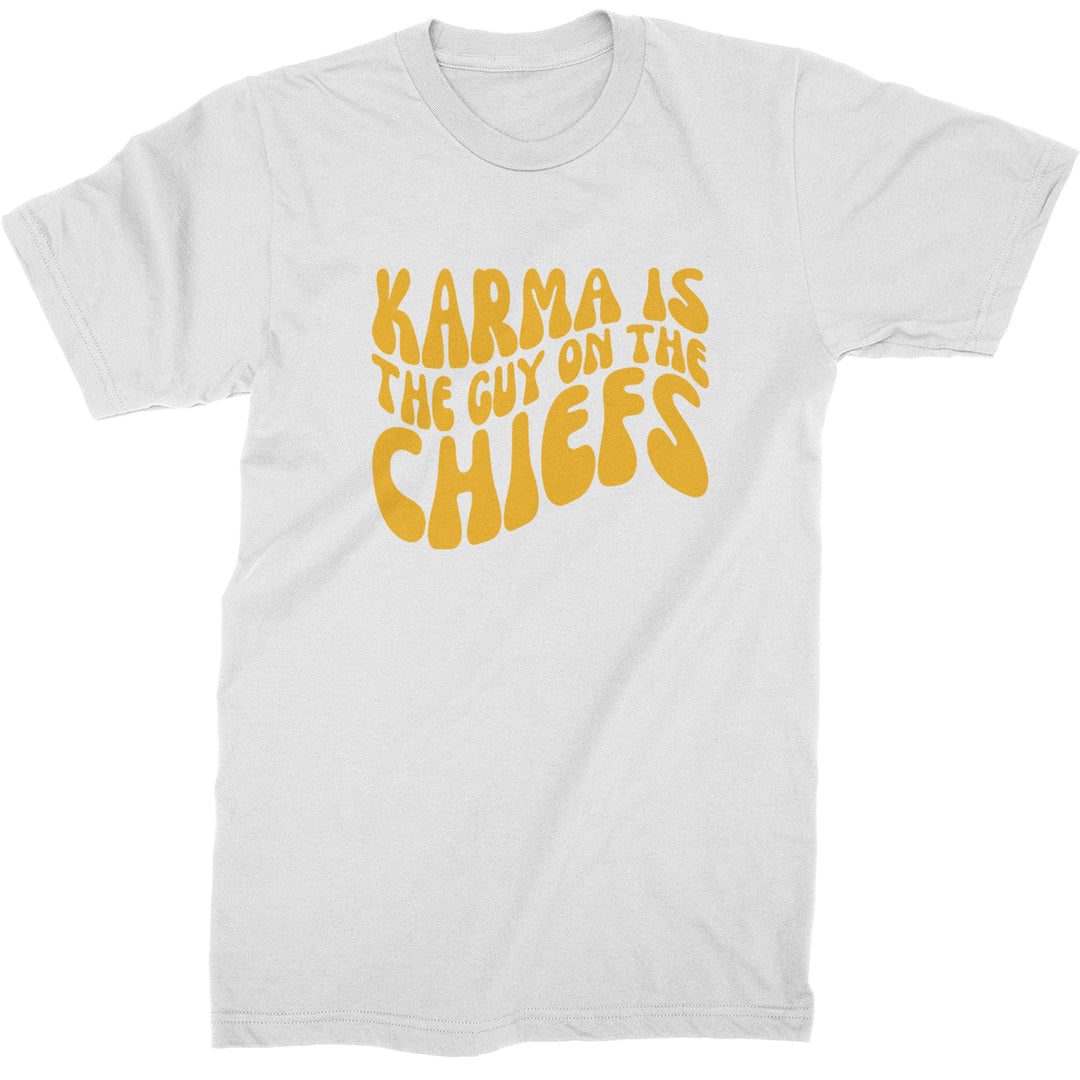Karma Is The Guy On The Chiefs Boyfriend Mens T-shirt White
