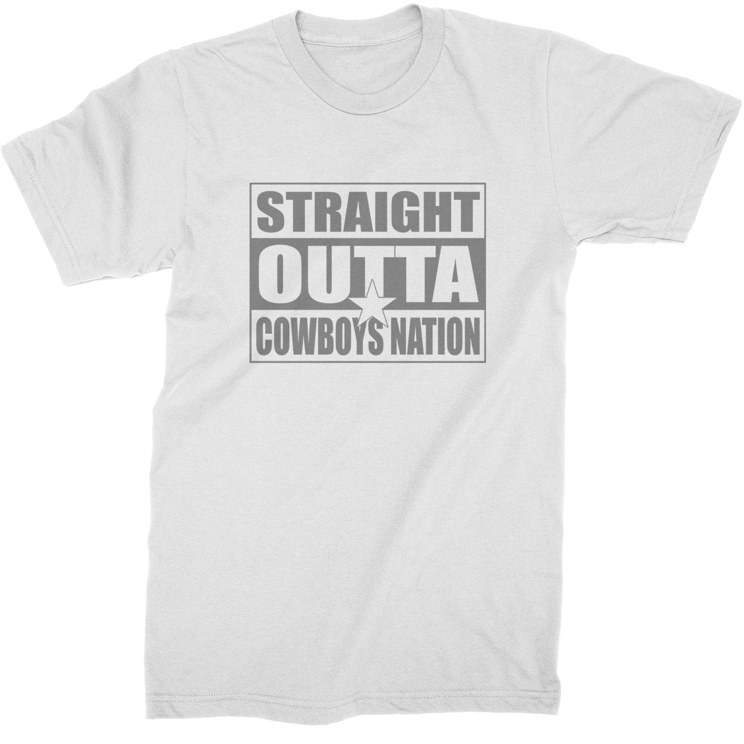 Straight Outta Cowboys Nation   Mens T-shirt White