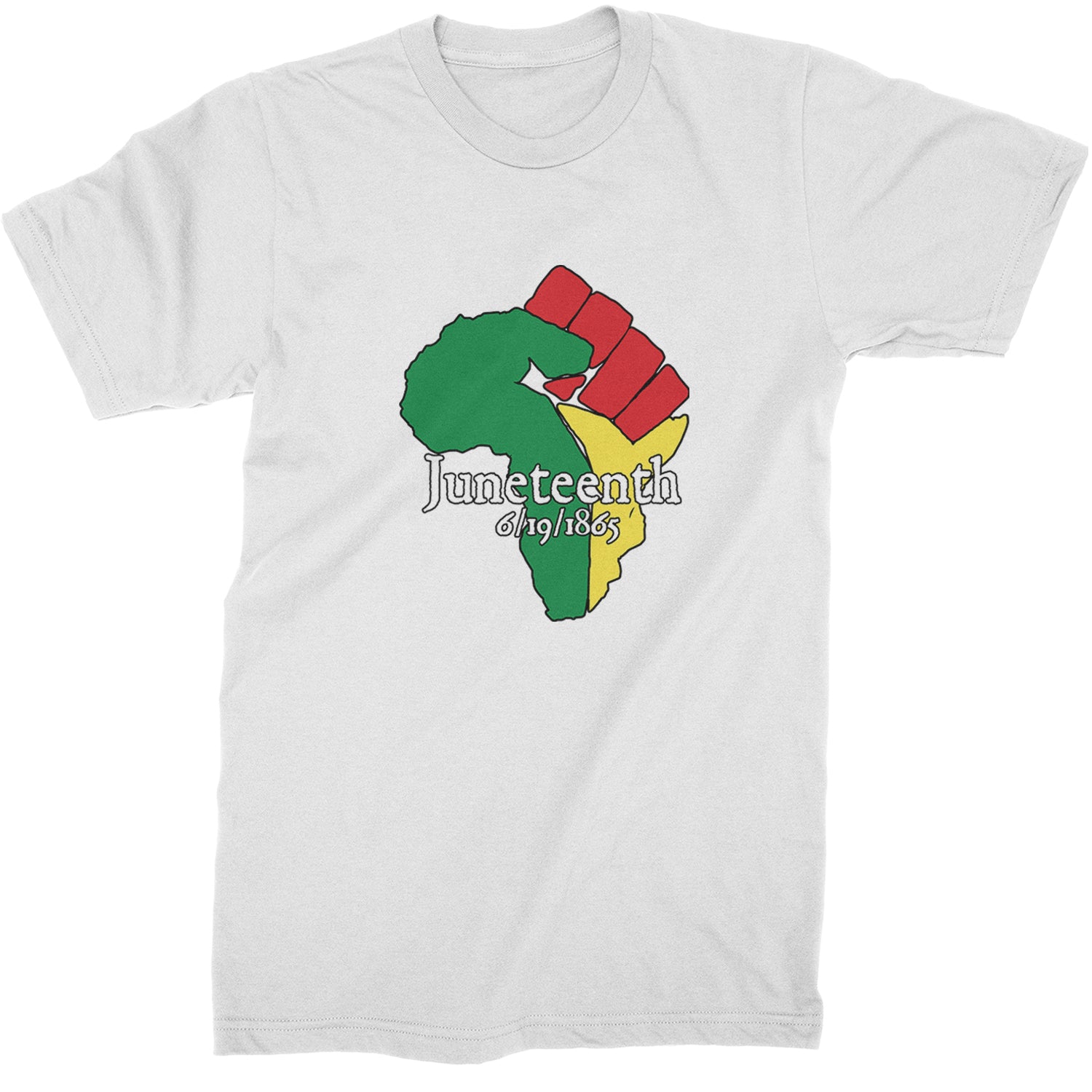 Juneteenth Raised Fist Africa Celebrate Emancipation Day  Mens T-shirt White