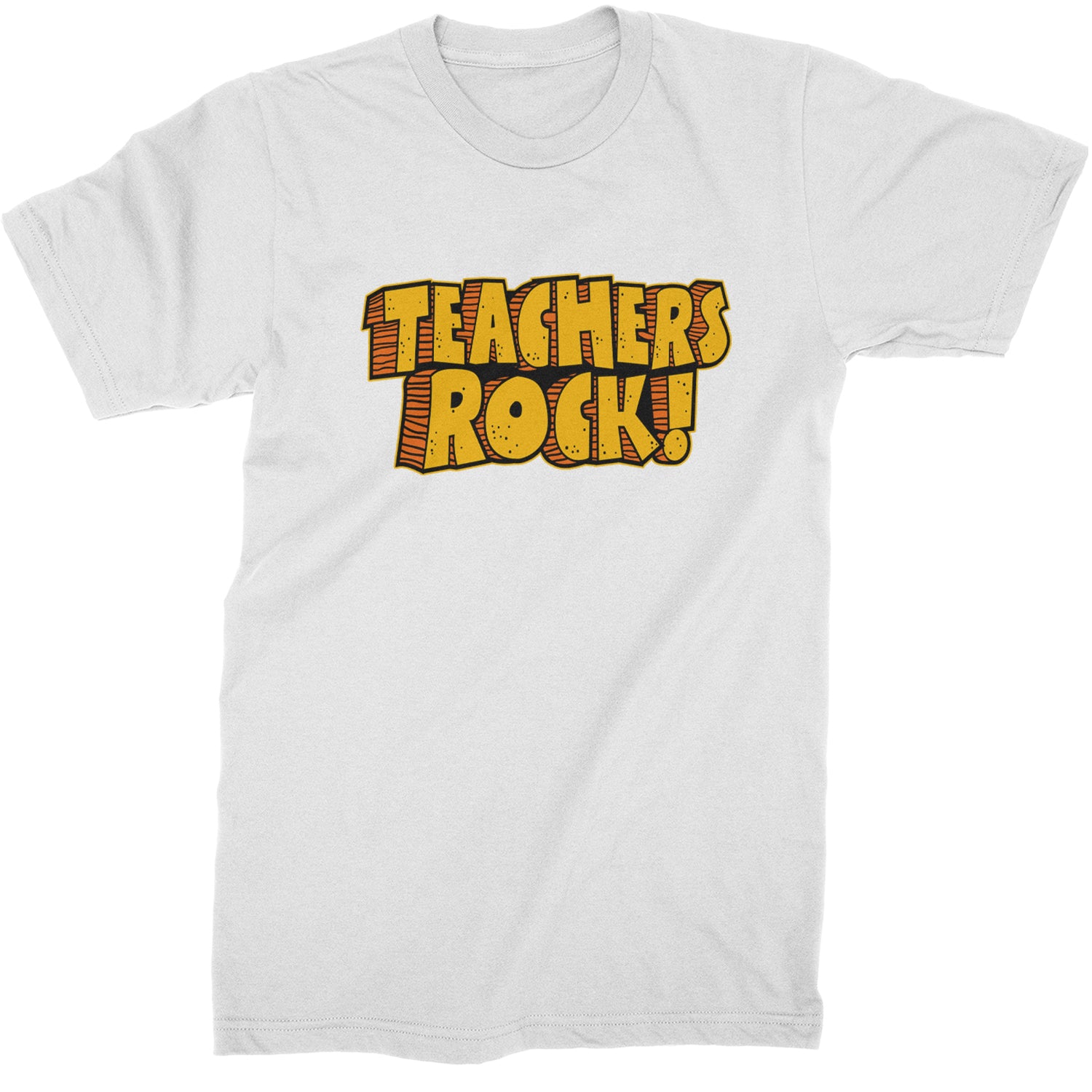 Teachers Rock Retro  Mens T-shirt White