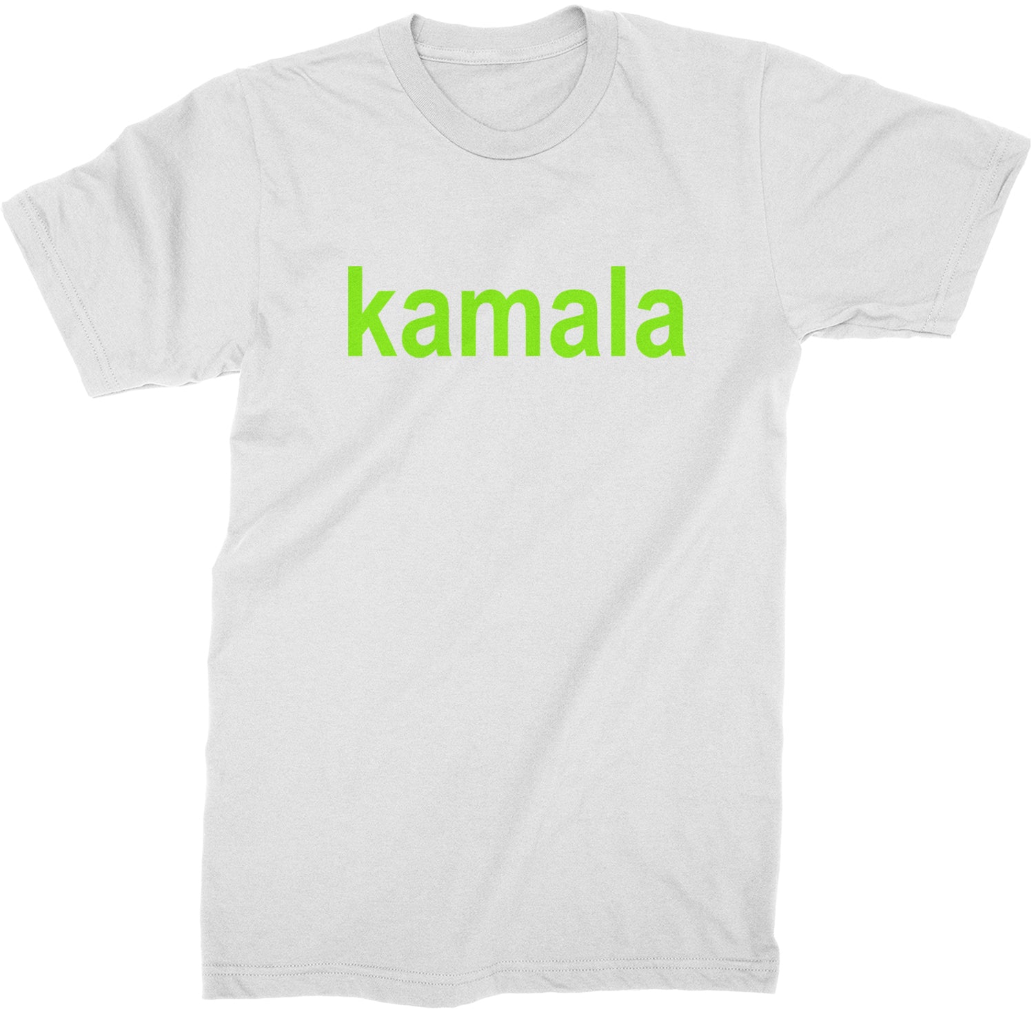 Kamala Bright Green Brat Coconut Tree Mens T-shirt White