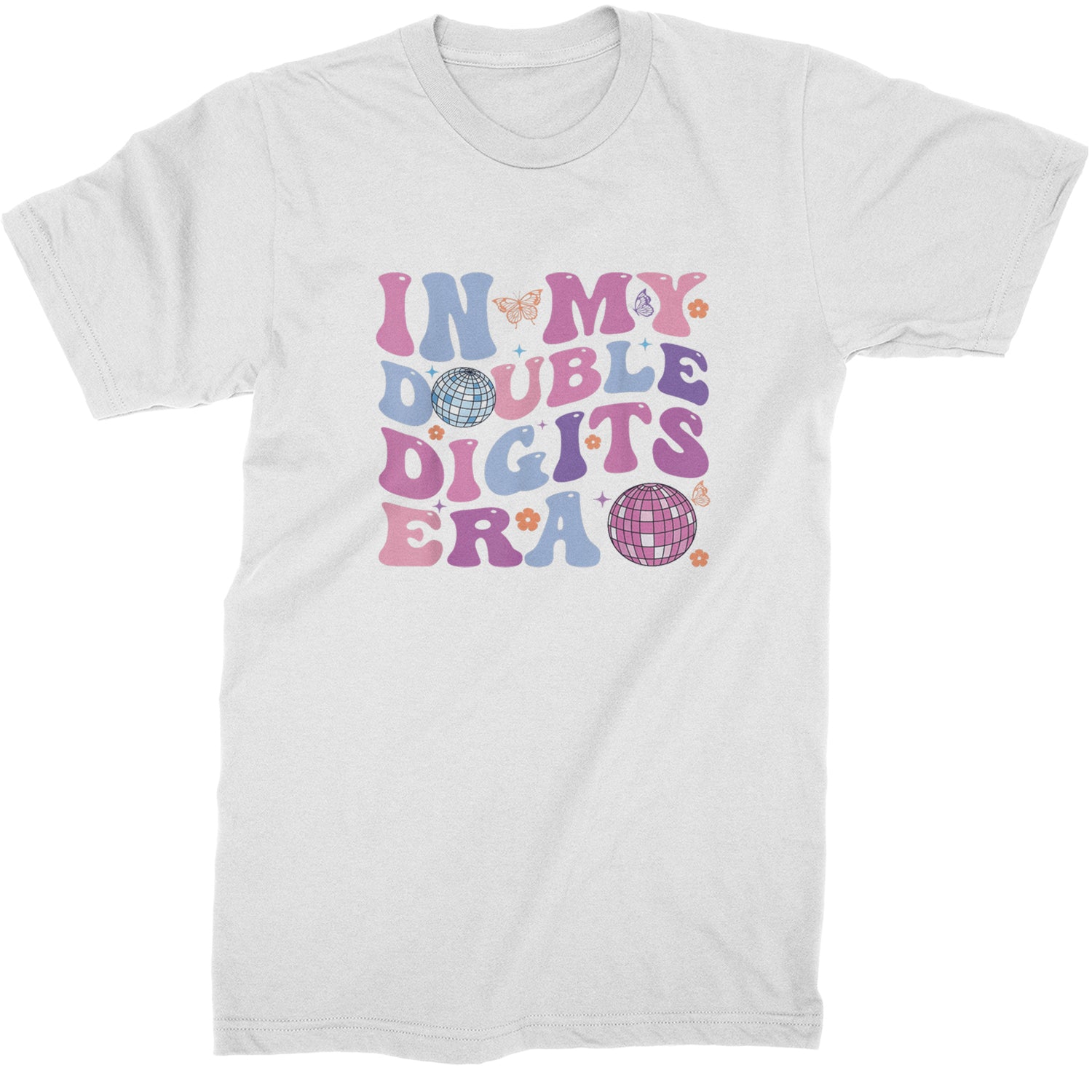 In My Double Digits Era Retro 10 Year Old 10th Birthday Mens T-shirt White