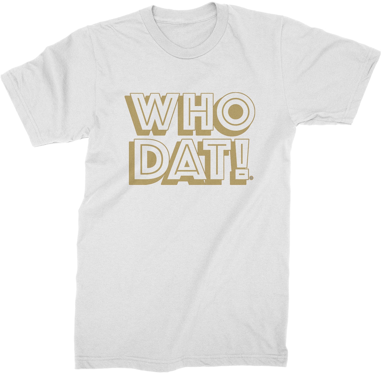 Who Dat Nation Big Bold New Orleans Mens T-shirt White