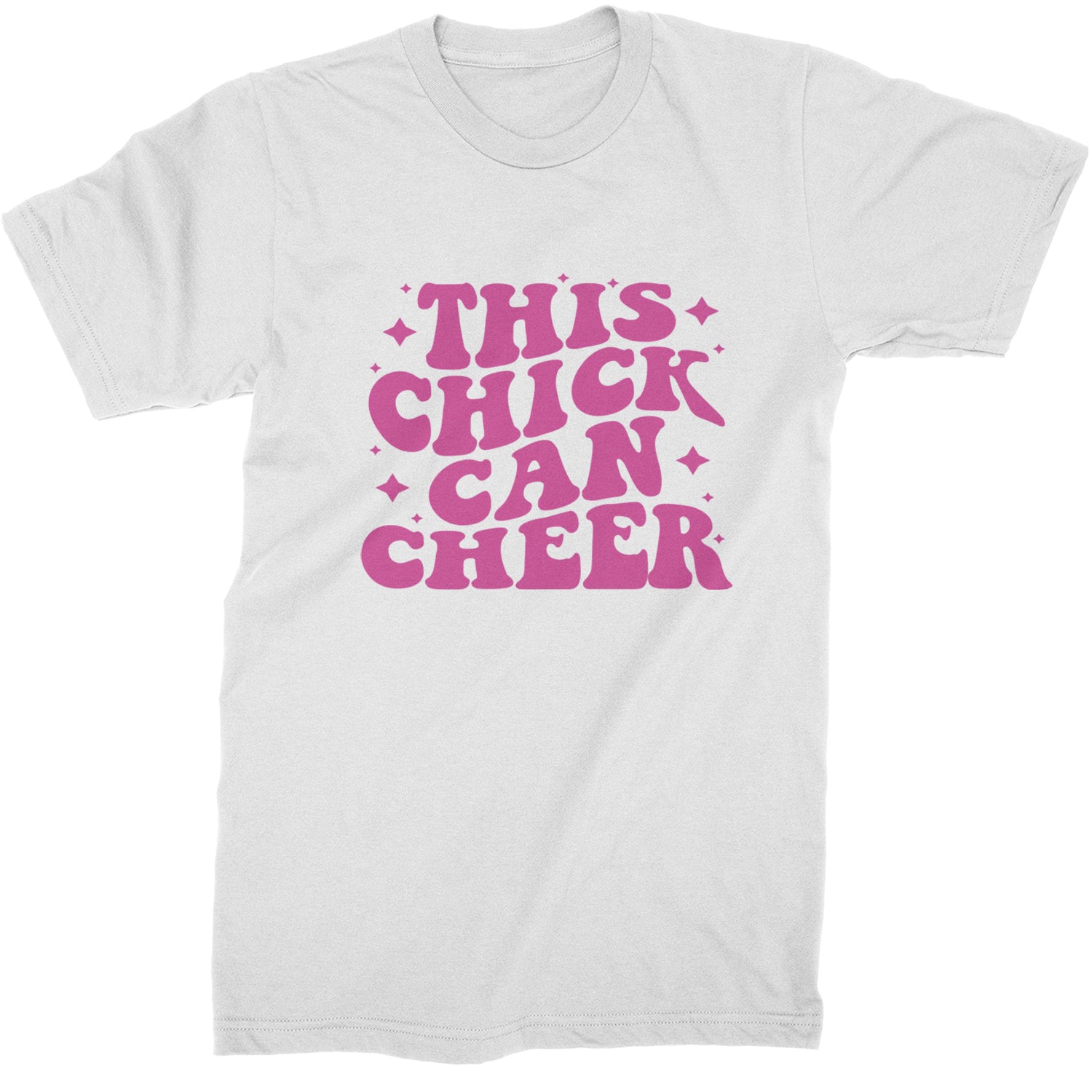 This Chick Can Cheer Mens T-shirt White