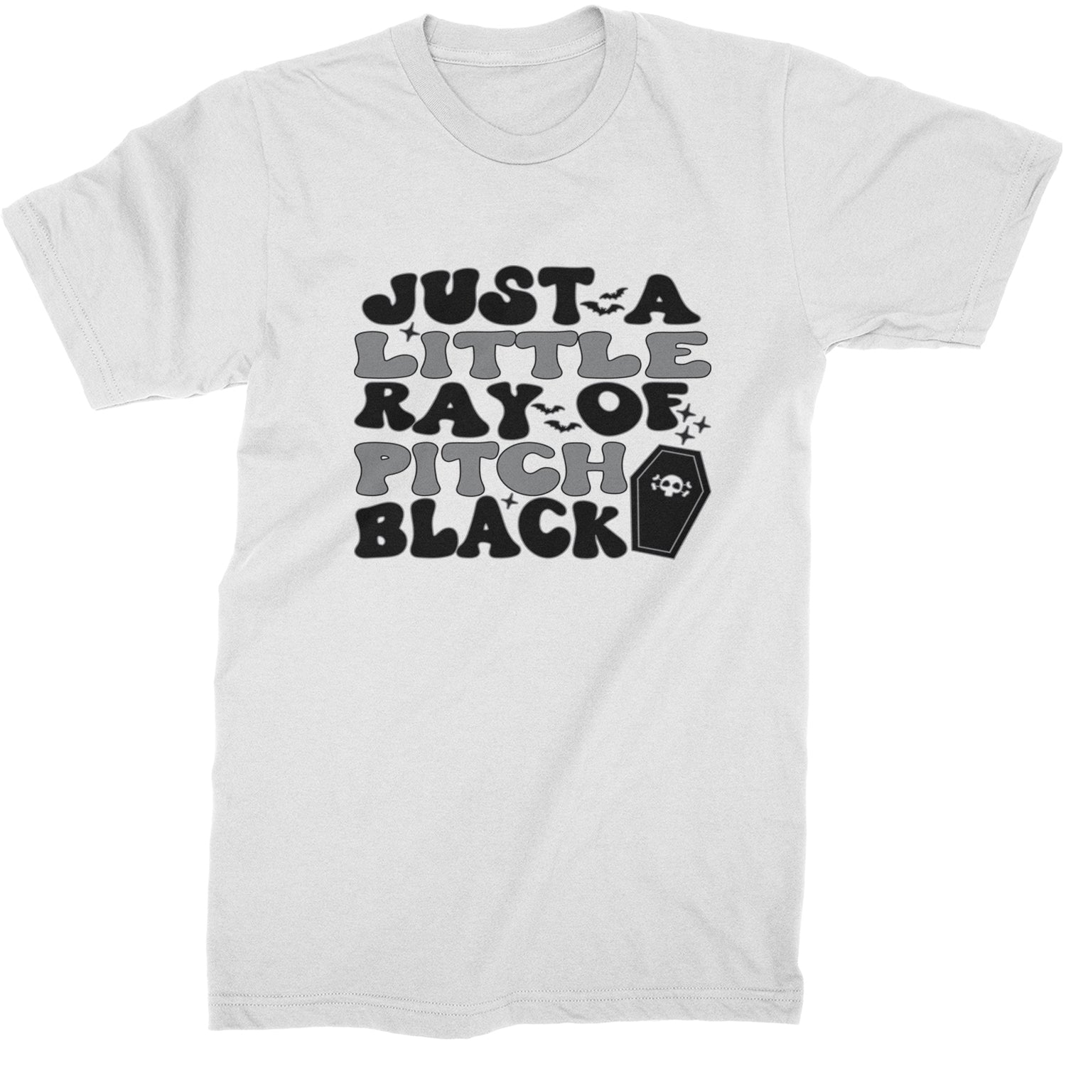 Just A Little Ray of Pitch Black Mens T-shirt White