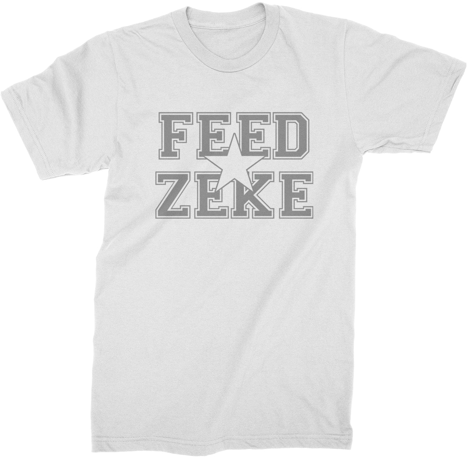 Feed Zeke Football  Mens T-shirt White