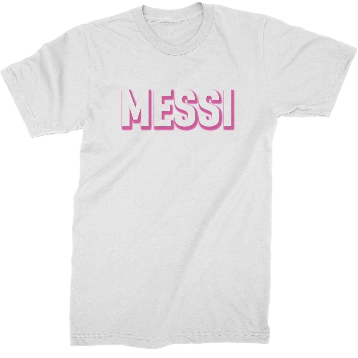 Messi OUTLINE Miami Futbol Mens T-shirt White