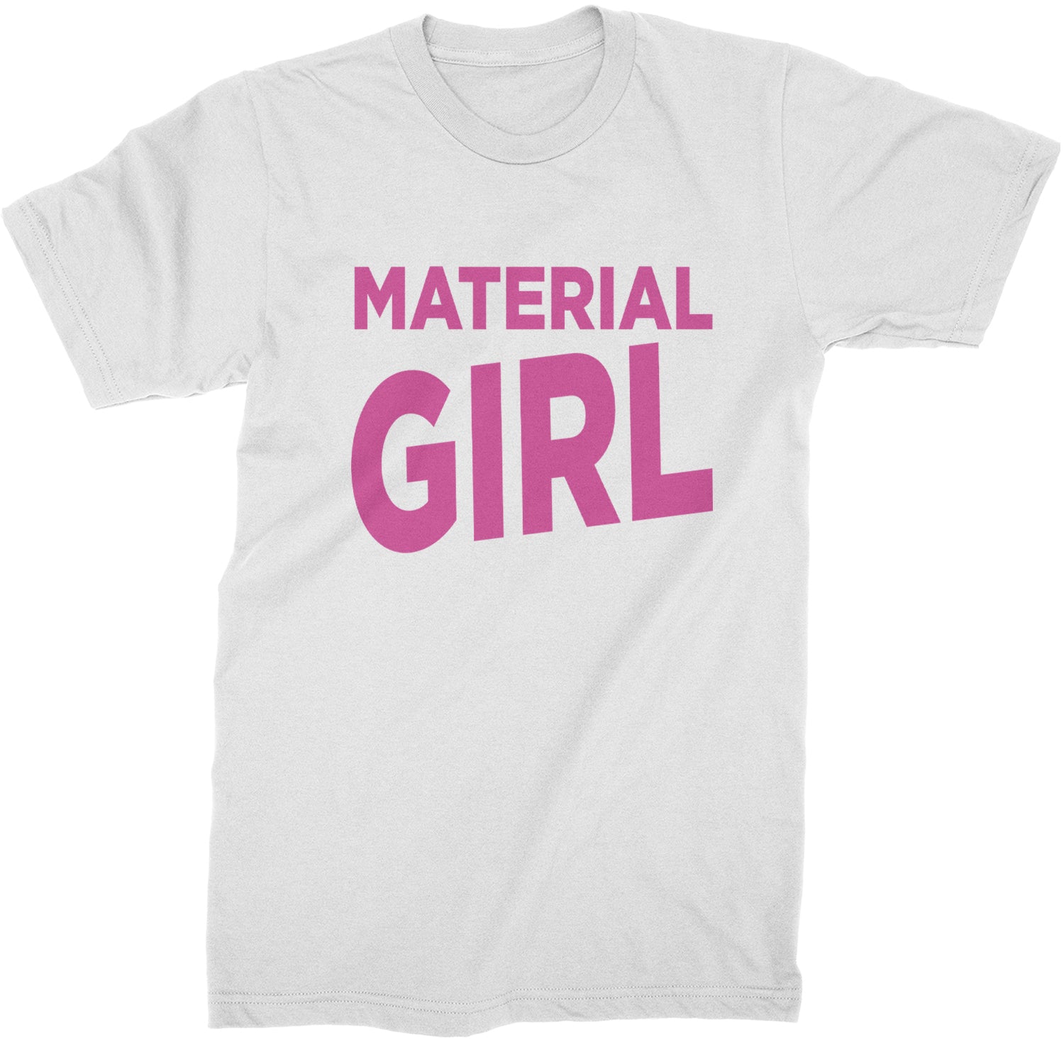 Material Girl 80's Retro Celebration Mens T-shirt White