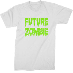 Future Zombie Horror Mens T-shirt White