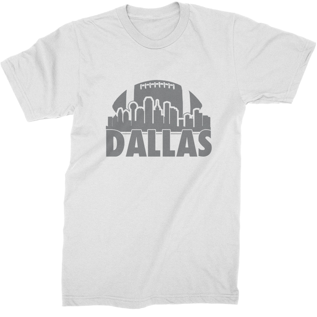 Dallas Texas Skyline Mens T-shirt White
