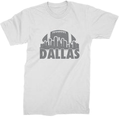Dallas Texas Skyline Mens T-shirt White