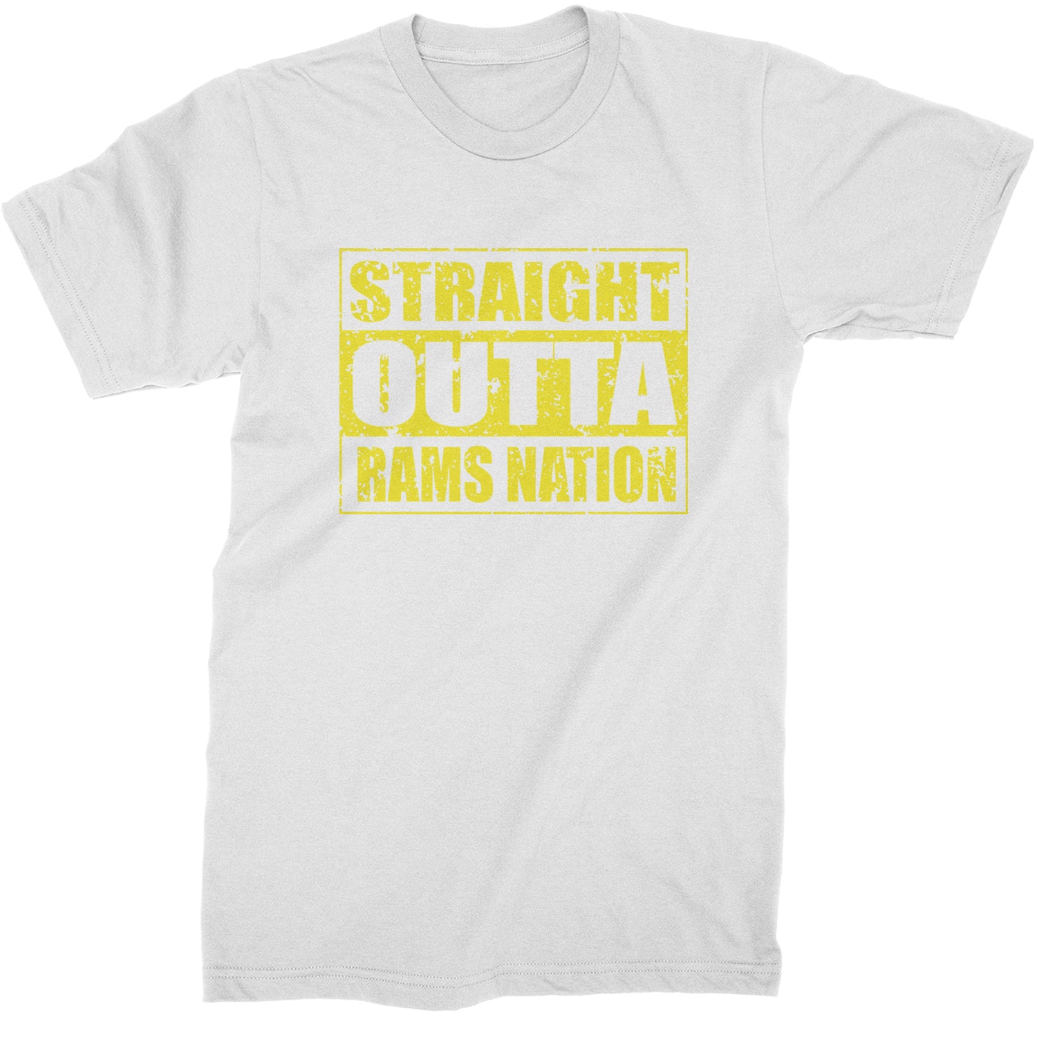 Straight Outta Rams Nation   Mens T-shirt White