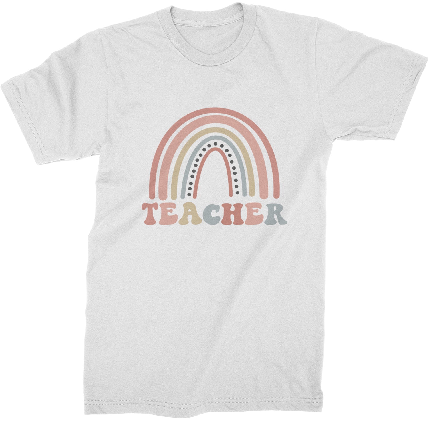 Teacher Pastel Rainbow  Mens T-shirt White