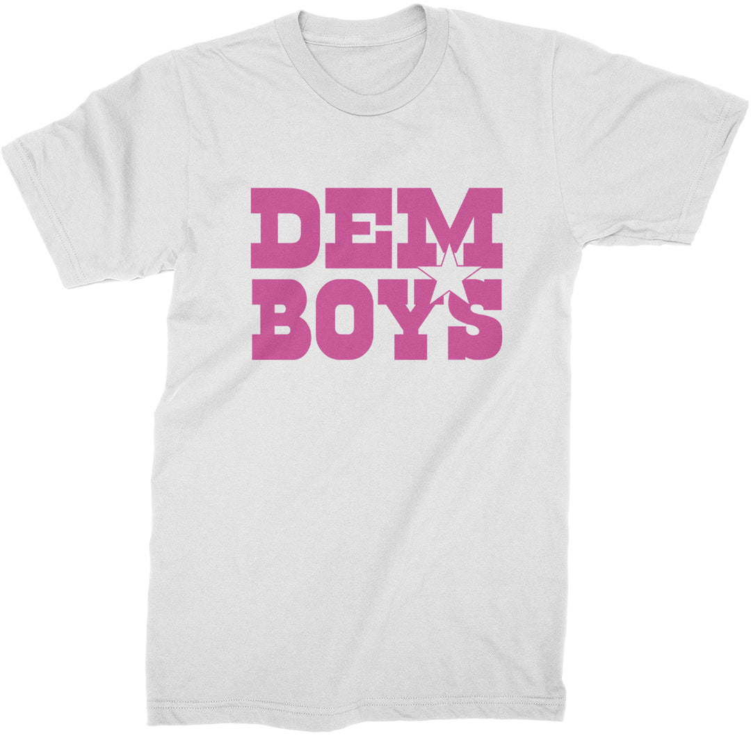 Dem Boys Hot Pink Dallas  Mens T-shirt White