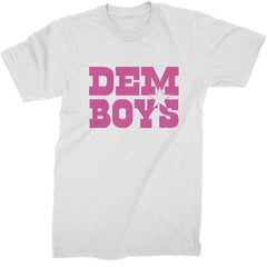 Dem Boys Hot Pink Dallas  Mens T-shirt White