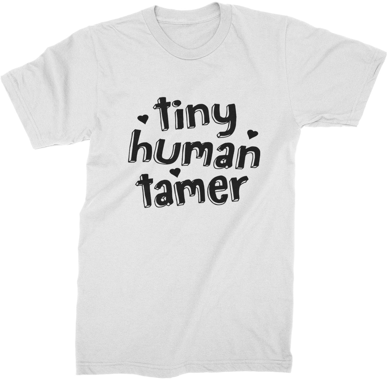 Tiny Human Tamer Teacher Mens T-shirt White