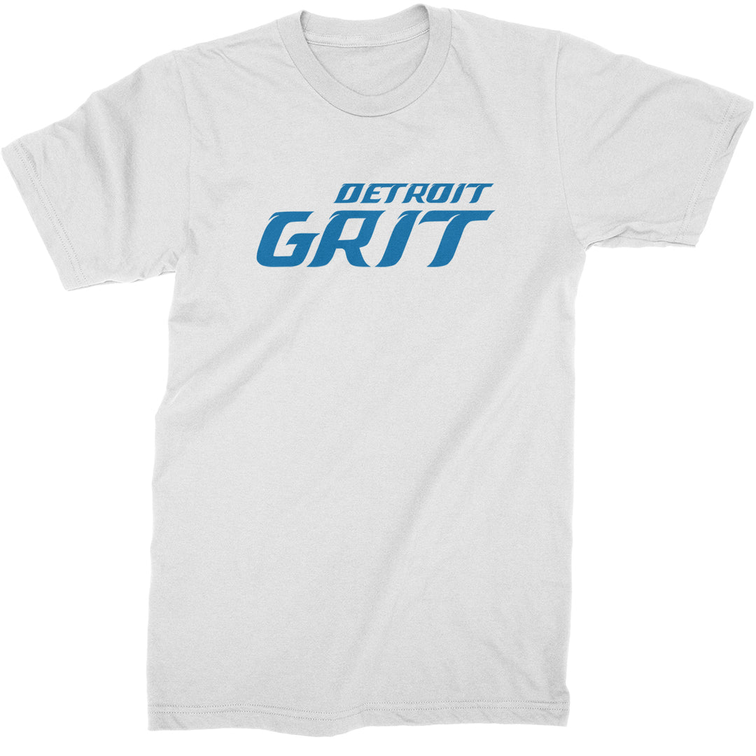 Grit Detroit Football Hard Knocks Mens T-shirt White