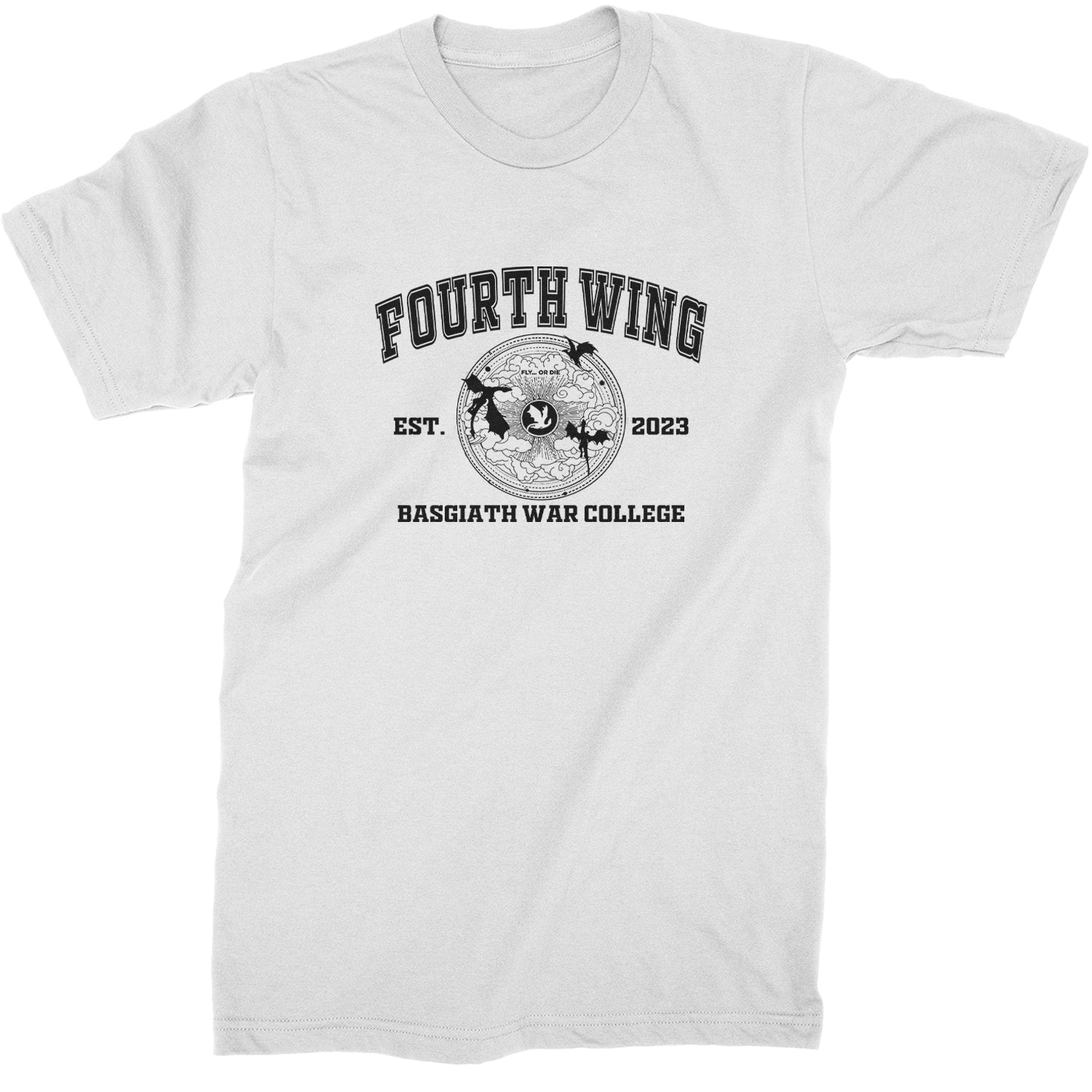 Fourth Wing Basgiath War College Mens T-shirt White