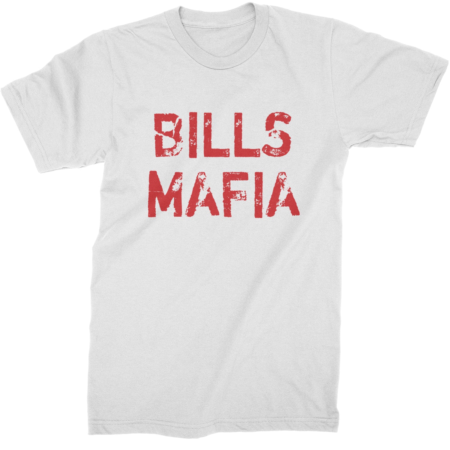 Distressed Bills Mafia Football Mens T-shirt White