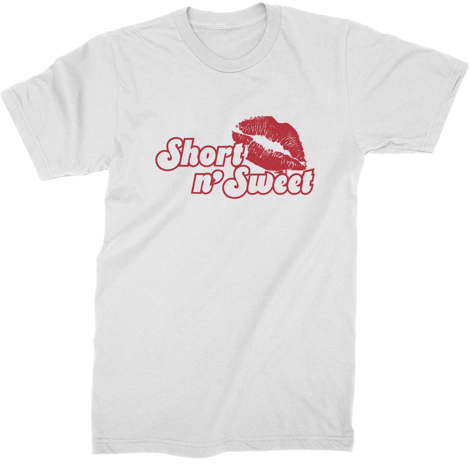 Short N' Sweet Red Lips  Mens T-shirt White