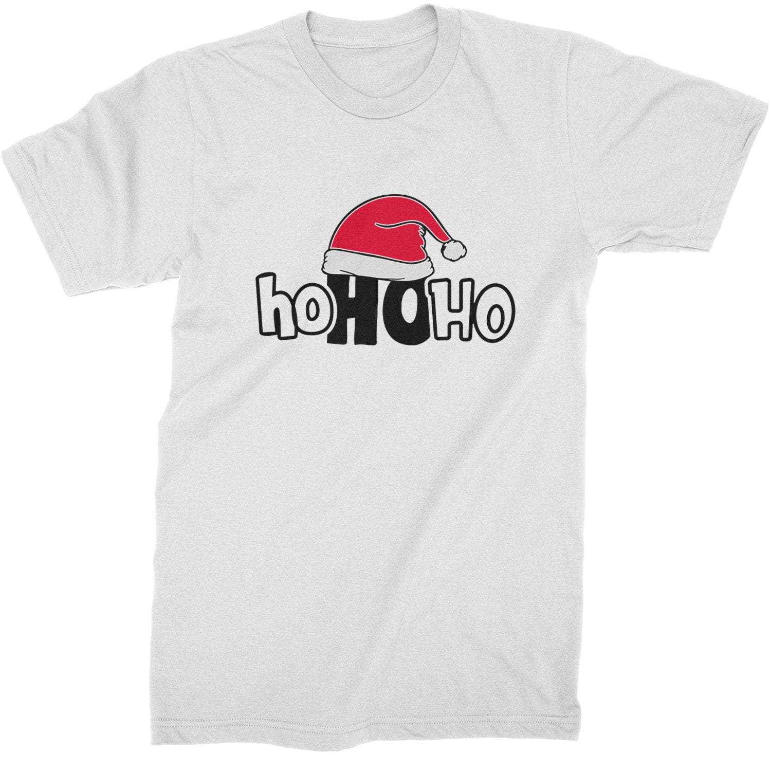 Ho Ho Ho Santa Christmas Hat  Mens T-shirt White