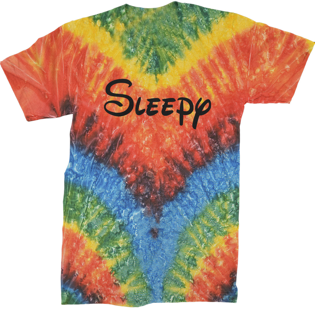 Sleepy - 7 Dwarfs Costume Mens T-shirt Tie-Dye Woodstock
