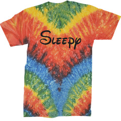Sleepy - 7 Dwarfs Costume Mens T-shirt Tie-Dye Woodstock