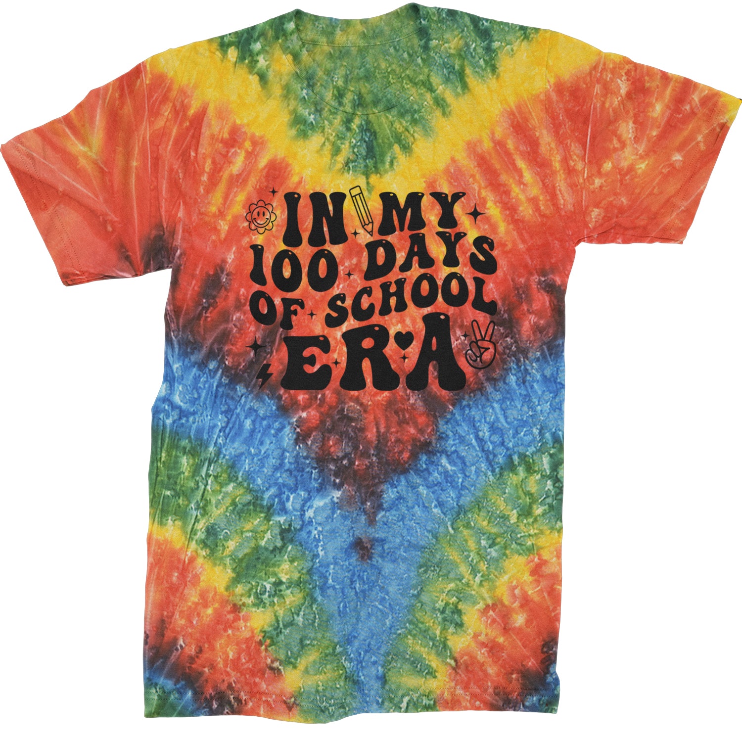 In My 100 Days Of School Era Mens T-shirt Tie-Dye Woodstock