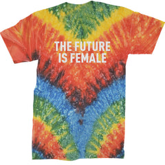 The Future Is Female Feminism  Mens T-shirt Tie-Dye Woodstock