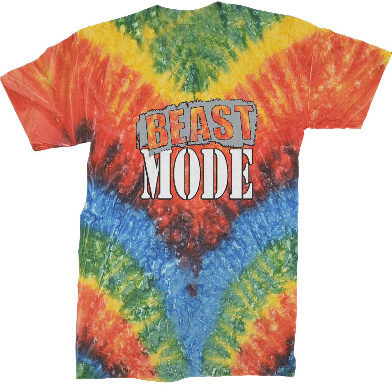 Beast Mode Training Gym Workout Mens T-shirt Tie-Dye Woodstock