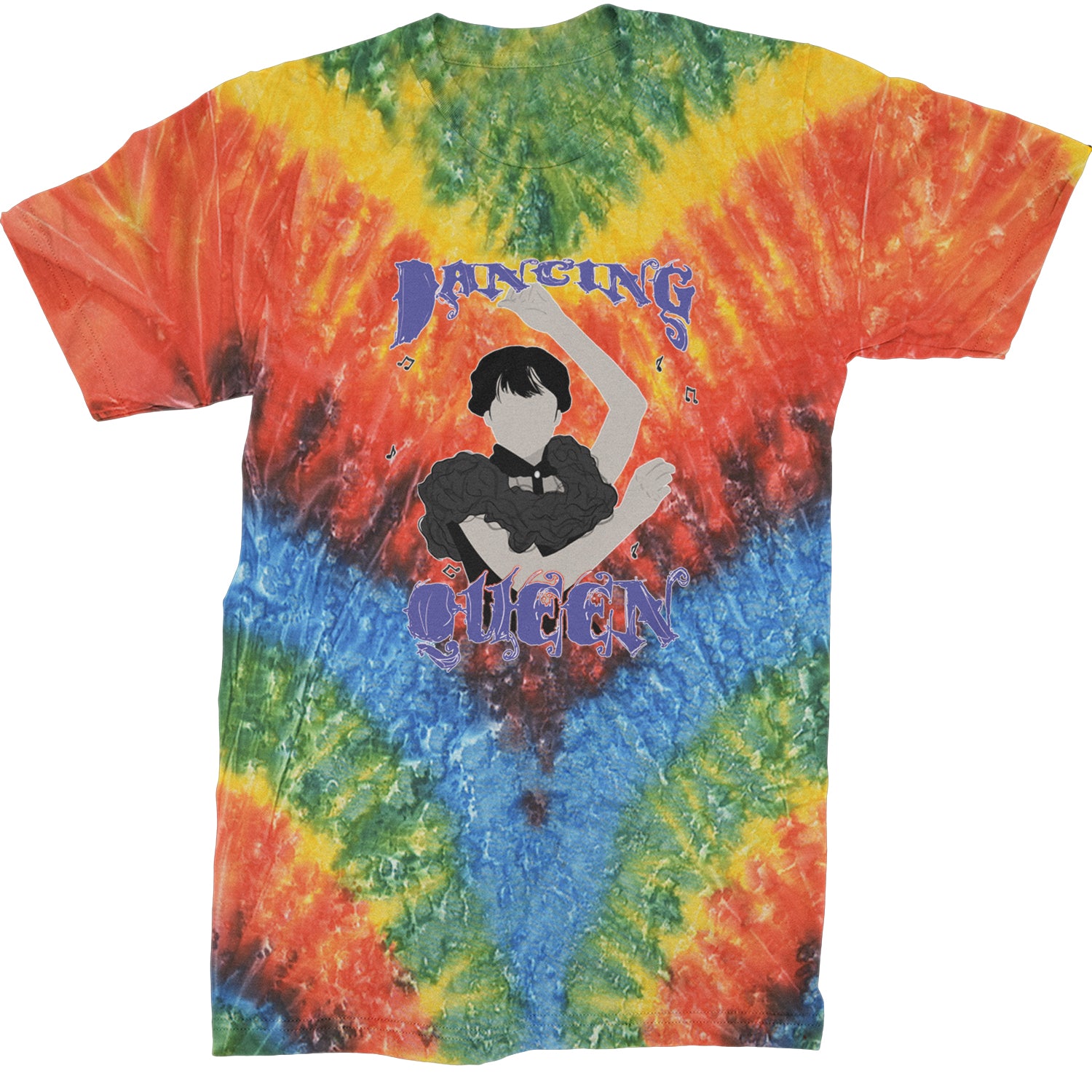 Wednesday Dancing Queen Mens T-shirt Tie-Dye Woodstock