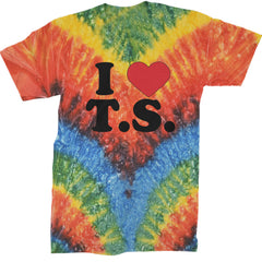 I Heart T.S. Concert Music Lover  Mens T-shirt Tie-Dye Woodstock