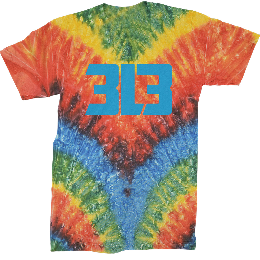 3L3 From The 313 Detroit Football Mens T-shirt Tie-Dye Woodstock