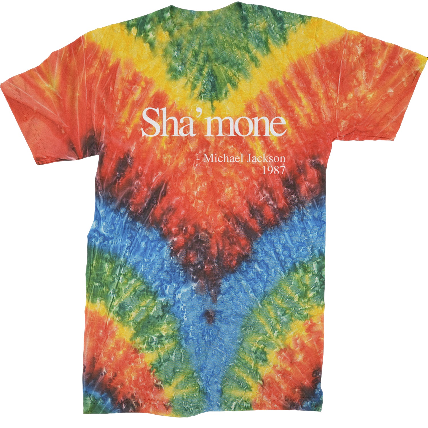 Sha'mone Quote King Of Pop Mens T-shirt Tie-Dye Woodstock