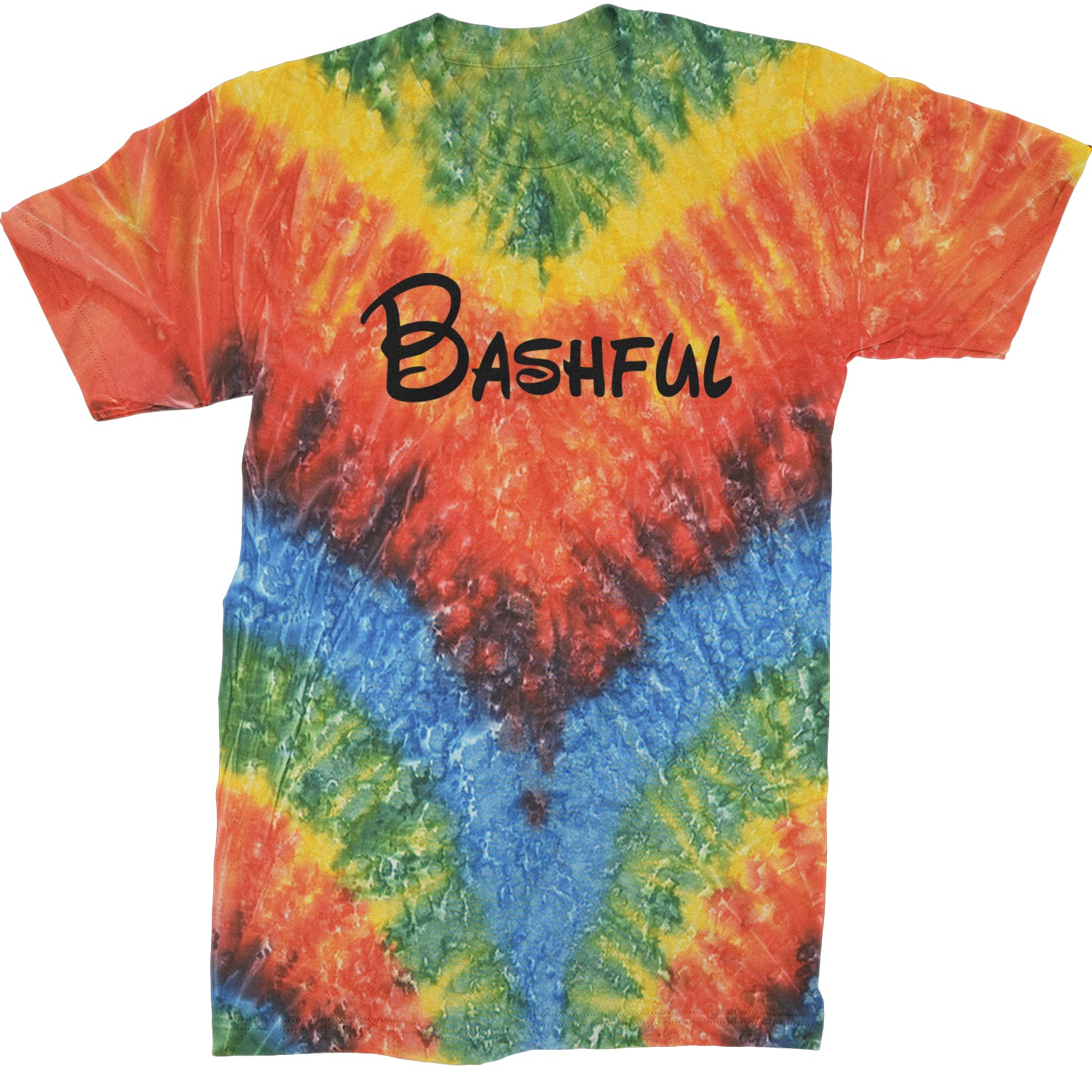 Bashful - 7 Dwarfs Costume Mens T-shirt Tie-Dye Woodstock