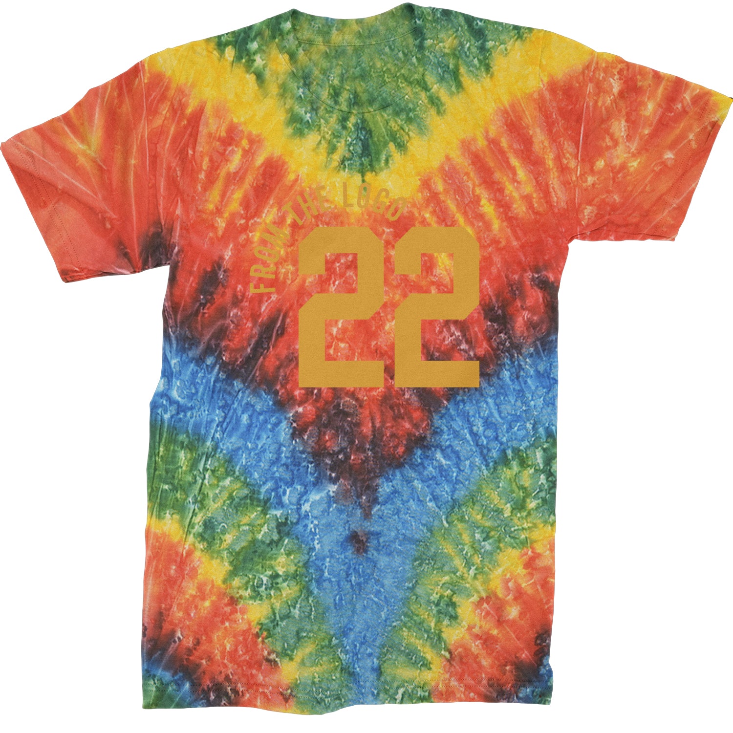 From The Logo #22 Basketball Mens T-shirt Tie-Dye Woodstock