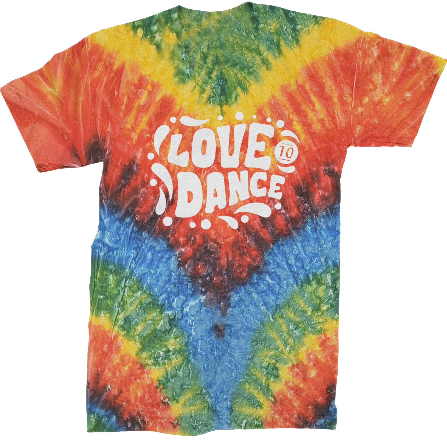 Love To Dance Mens T-shirt Tie-Dye Woodstock